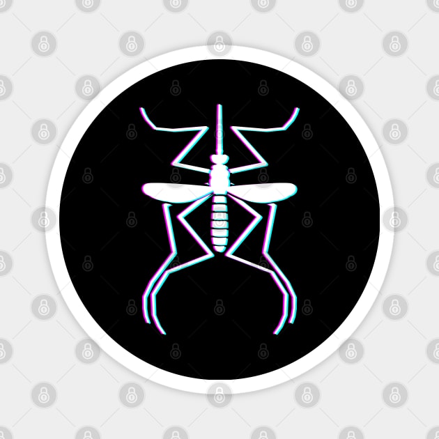 Mosquito Vaporwave Aesthetic Magnet by Huhnerdieb Apparel